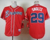 Atlanta Braves #29 John Smoltz Red Cool Base Stitched MLB Jersey