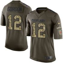 Nike Cleveland Browns -12 Josh Gordon Green Stitched NFL Limited Salute to Service Jersey