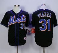 New York Mets -31 Mike Piazza Black Cool Base Stitched MLB Jersey