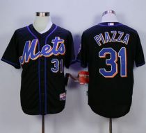 New York Mets -31 Mike Piazza Black Cool Base Stitched MLB Jersey