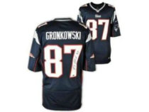 Nike New England Patriots 87 Rob Gronkowski Blue Signed Elite NFL Jerseys