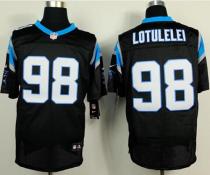 Nike Panthers -98 Star Lotulelei Black Team Color Men's Stitched NFL Elite Jersey