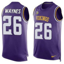 Nike Minnesota Vikings -26 Trae Waynes Purple Team Color Stitched NFL Limited Tank Top Jersey