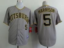 Pittsburgh Pirates #5 Josh Harrison Grey Cool Base Stitched MLB Jersey