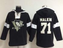Pittsburgh Penguins -71 Evgeni Malkin Black NHL Pullover Hoodie