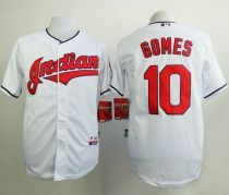 Cleveland Indians -10 Yan Gomes White Cool Base Stitched MLB Jersey