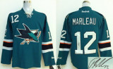 Autographed San Jose Sharks -12 Patrick Marleau Stitched Teal NHL Jersey