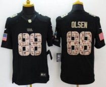 Nike Carolina Panthers -88 Greg Olsen Black Stitched NFL Limited Salute to Service Jersey