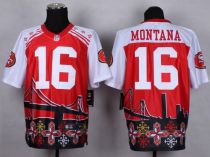 Nike San Francisco 49ers #16 Joe Montana Red Men‘s Stitched NFL Elite Noble Fashion Jersey