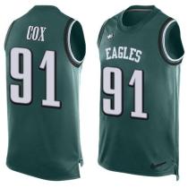 Nike Eagles -91 Fletcher Cox Midnight Green Team Color Stitched NFL Limited Tank Top Jersey