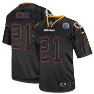 Nike Washington Redskins -21 Sean Taylor Lights Out Black With Hall of Fame 50th Patch Men's Stitche