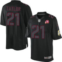 Nike Redskins -21 Sean Taylor Black With 80TH Patch Stitched NFL Impact Limited Jersey