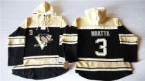 Pittsburgh Penguins -3 Olli Maatta Black Sawyer Hooded Sweatshirt Stitched NHL Jersey