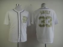 Detroit Tigers #33 Drew Smyly White USMC Cool Base Stitched MLB Jersey