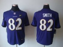 Nike Ravens -82 Torrey Smith Purple Team Color With Art Patch Men Stitched NFL Limited Jersey