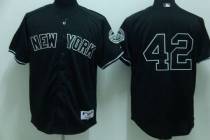 New York Yankees -42 Mariano Rivera Stitched Black MLB Jersey