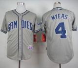 San Diego Padres #4 Wil Myers Grey Cool Base Stitched MLB Jersey