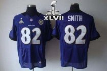 Nike Ravens -82 Torrey Smith Purple Team Color Super Bowl XLVII Men Stitched NFL Elite Jersey