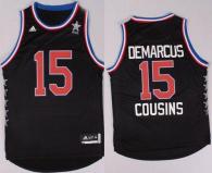 Sacramento Kings -15 DeMarcus Cousins Black 2015 All Star Stitched NBA Jersey
