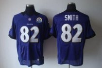 Nike Ravens -82 Torrey Smith Purple Team Color With Hall of Fame 50th Patch Men Stitched NFL Elite J