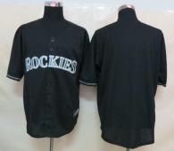 Colorado Rockies Blank Black Fashion Stitched MLB Jersey