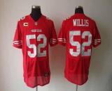 Nike San Francisco 49ers -52 Patrick Willis Red Team Color With C Patch Mens Stitched NFL Elite Jers