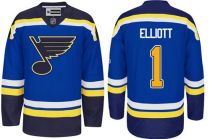 St  Louis Blues -1 Brian Elliott Light Blue Home Stitched NHL Jersey