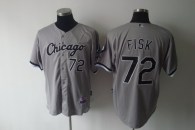 Chicago White Sox -72 Carlton Fisk Grey Stitched MLB Jerseys