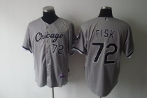 Chicago White Sox -72 Carlton Fisk Grey Stitched MLB Jerseys