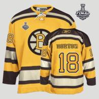 Boston Bruins Stanley Cup Finals Patch Chris Horton -18 Stitched Yellow Winter Classic NHL Jersey