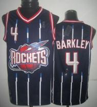 Houston Rockets -4 Charles Barkley Navy Hardwood Classic Fashion Stitched NBA Jersey