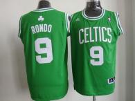 Boston Celtics -9 Rajon Rondo Stitched Green White Number NBA Jersey