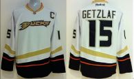 Anaheim Ducks -15 Ryan Getzlaf White Stitched NHL Jersey