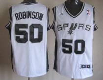 Revolution 30 San Antonio Spurs -50 David Robinson White Stitched NBA Jersey