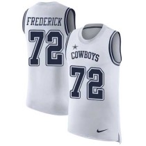 Nike Cowboys -72 Travis Frederick White Stitched NFL Limited Rush Tank Top Jersey
