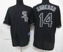 Chicago White Sox -14 Paul Konerko Black Fashion Stitched MLB Jersey