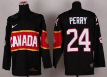 Olympic 2014 CA 24 Corey Perry Black Stitched NHL Jersey