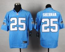 Nike Seattle Seahawks #25 Richard Sherman Light Blue Men‘s Stitched NFL Elite Jersey
