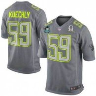 Nike Panthers -59 Luke Kuechly Grey Pro Bowl With 20TH Season Patch Stitched Team Sanders Jersey