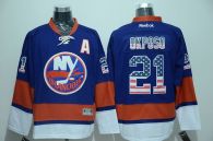 New York Islanders -21 Kyle Okposo Baby Blue USA Flag Fashion Stitched NHL Jersey