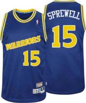 Golden State Warriors -15 Latrell Sprewell Blue Throwback Stitched NBA Jersey