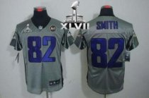 Nike Ravens -82 Torrey Smith Grey Shadow Super Bowl XLVII Men Stitched NFL Elite Jersey