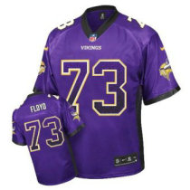 Nike Minnesota Vikings -73 Sharrif Floyd Purple Team Color Stitched NFL Elite Drift Fashion Jersey