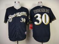 Milwaukee Brewers -30 Tyler Thornburg Blue Cool Base Stitched MLB Jersey
