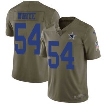 Nike Cowboys -54 Randy White Olive Stitched NFL Limited 2017 Salute To Service Jersey