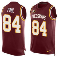 Nike Redskins -84 Niles Paul Burgundy Red Team Color Stitched NFL Limited Tank Top Jersey