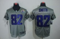 Nike Ravens -82 Torrey Smith Grey Shadow With Hall of Fame 50th Patch Men Stitched NFL Elite Jersey