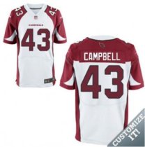 Nike Arizona Cardinals -43 Campbell Jersey White Elite Road Jersey