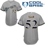 Milwaukee Brewers -52 Pat Egan Grey Cool Base Stitched MLB Jersey