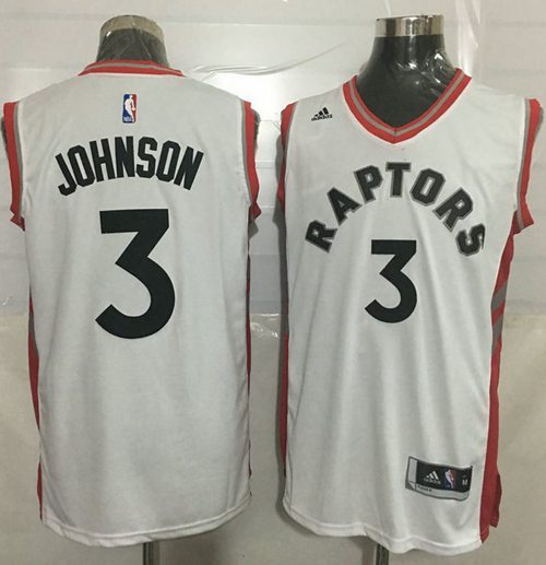 Toronto Raptors -3 James Johnson White Stitched NBA Jersey